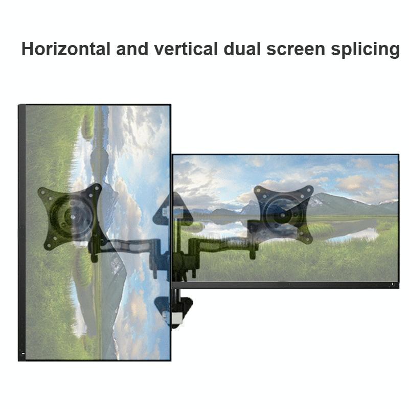 Wall-Mounted Dual Screen Computer Bracket For Splicing-1915197052275527684