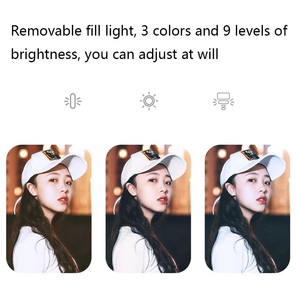 Handheld Stabilizer With Removable Fill Light And App - Black-1915196882347495427