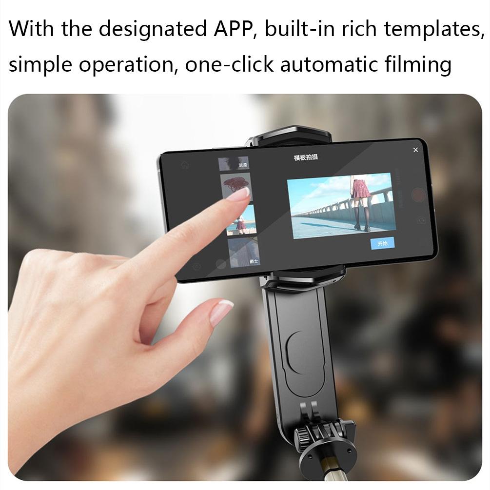 Handheld Stabilizer With Removable Fill Light And App - Black-1915196882347495429