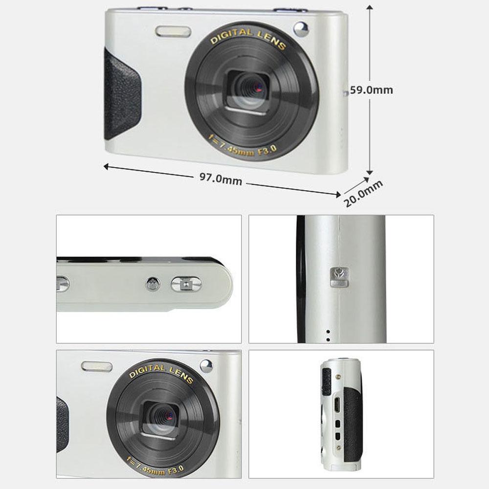 Retro 4K Digital Camera With 2.7 Lcd Screen - 30W Standard White-1915198358021083140