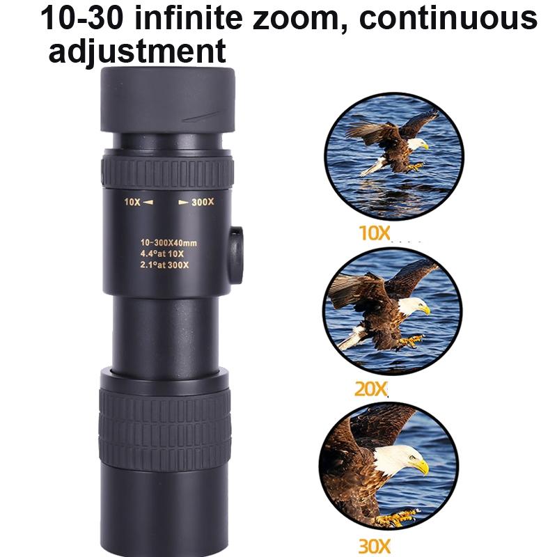 High Definition Monocular Telescope With Photo Holder & Tripod - 10-300X40-1915198114910834690