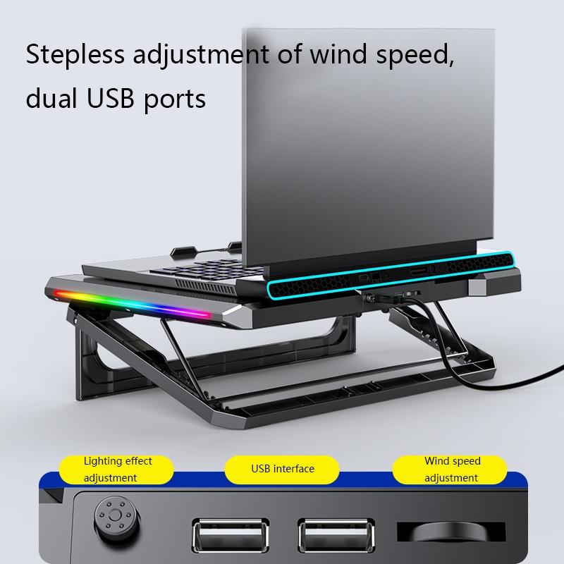 Light-Up Laptop Cooler - Rgb Effect-1922443422870933506