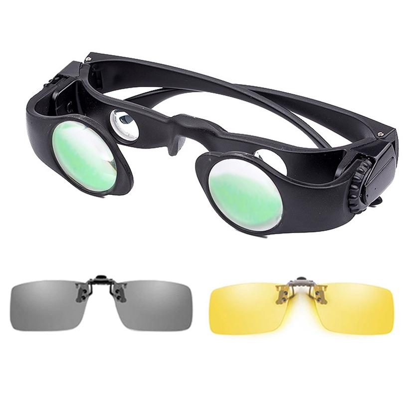 Zoomable Fishing Binoculars - Gray / Yellow Clip - 8X Magnification-1915197612395466758