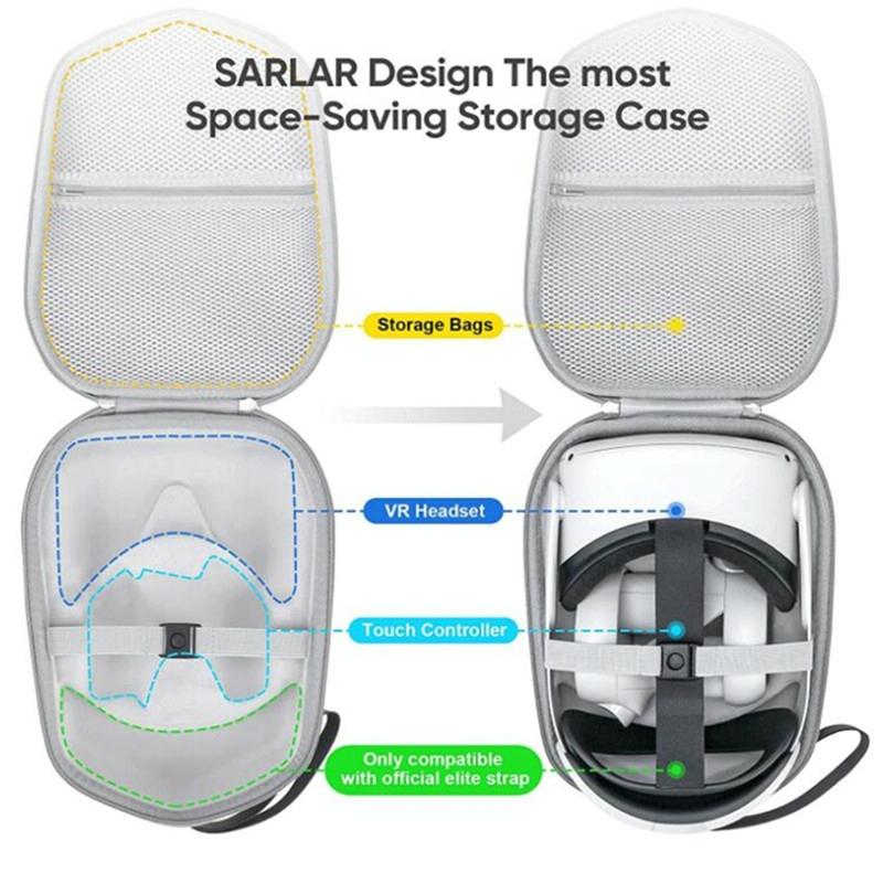 Oculus Quest 2 Vr Case - Gray-1915196878199328773