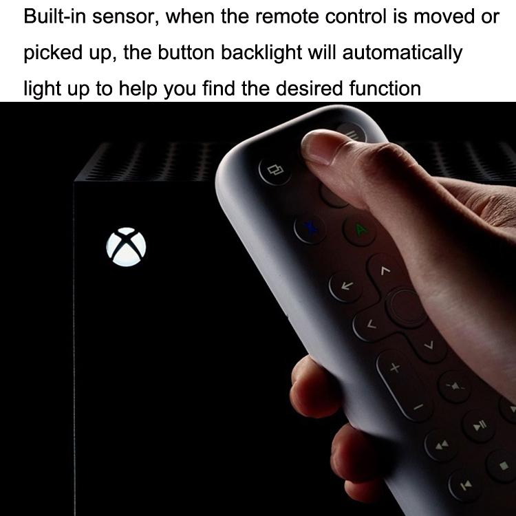 Long Backlit Media Remote For Xbox - Black-1915198345937293317