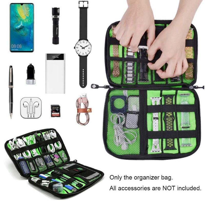 Portable Multifunctional U Disk Storage Bag For Mobile Phone Accessories - Green-1915197964708614148