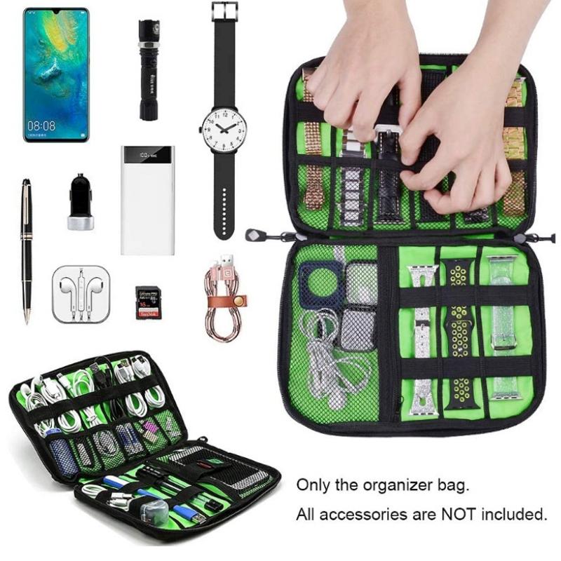 Portable Multifunctional U Disk Storage Bag For Mobile Phone Accessories - Orange-1915197435135791108