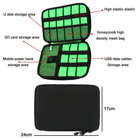 Portable Multifunctional U Disk Storage Bag For Mobile Phone Accessories - Yellow-1915198393056104450