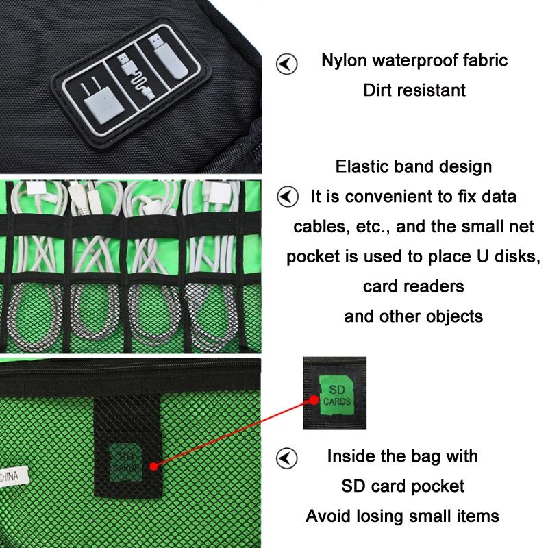 Portable Multifunctional U Disk Storage Bag For Mobile Phone Accessories - Yellow-1915198393056104451