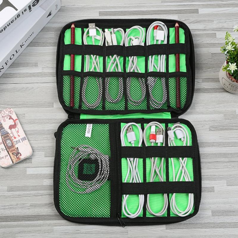 Portable Multifunctional U Disk Storage Bag For Mobile Phone Accessories - Yellow-1915198393056104453