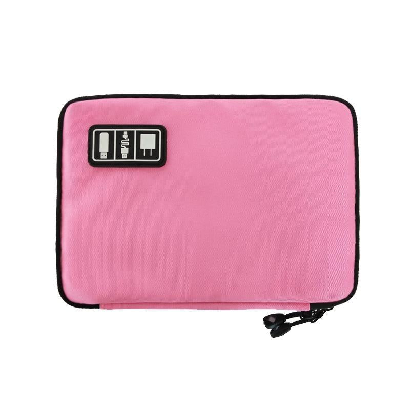 Portable Multifunctional U Disk Storage Bag For Mobile Phone Accessories - Pink-1915197864871596038