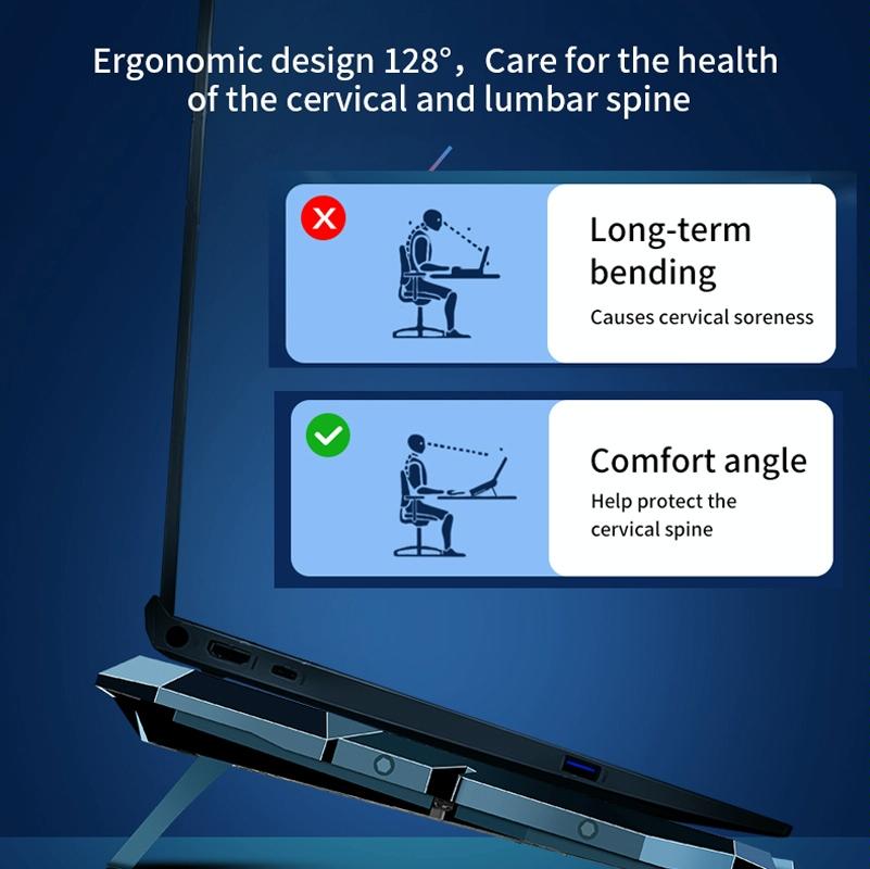 6-Fan Usb Gaming Laptop Cooler With Ports-1915196969899397124