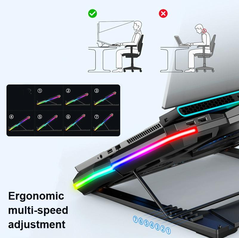 Usb Fan Cooler For Laptops - Touch Symphony Blue 5 Ports-1922443458346356742