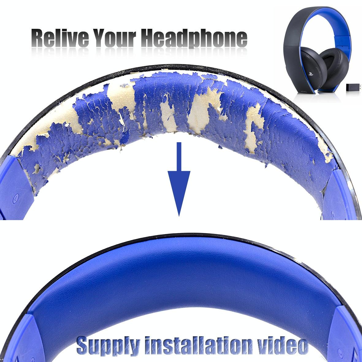 2-Pack Headphone Sponge Covers For Sony Ps3 / Ps4 7.1 Gold - Gray-1915198388794691589