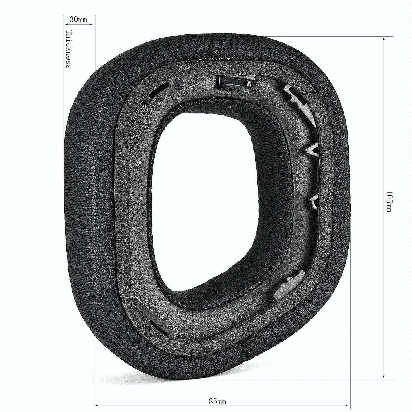 Pair Of Plush Earmuffs For Corsair Hs80 Rgb Headphones - Leather & Velvet-1915198089271054338