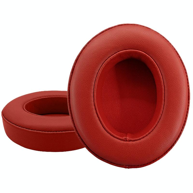 Breathable Leather Headphone Covers - 2 Pack For Beats Studio 2 / 3 - Red Sheepskin-1915197869904760838