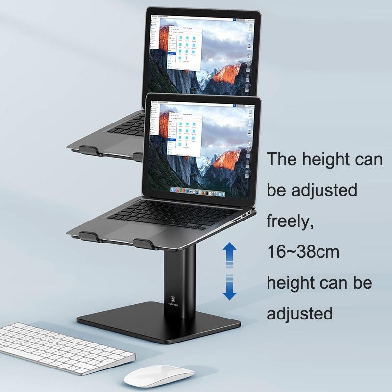 Black Portable Aluminum Laptop Support - Lifting And Raising-1915196962995572739