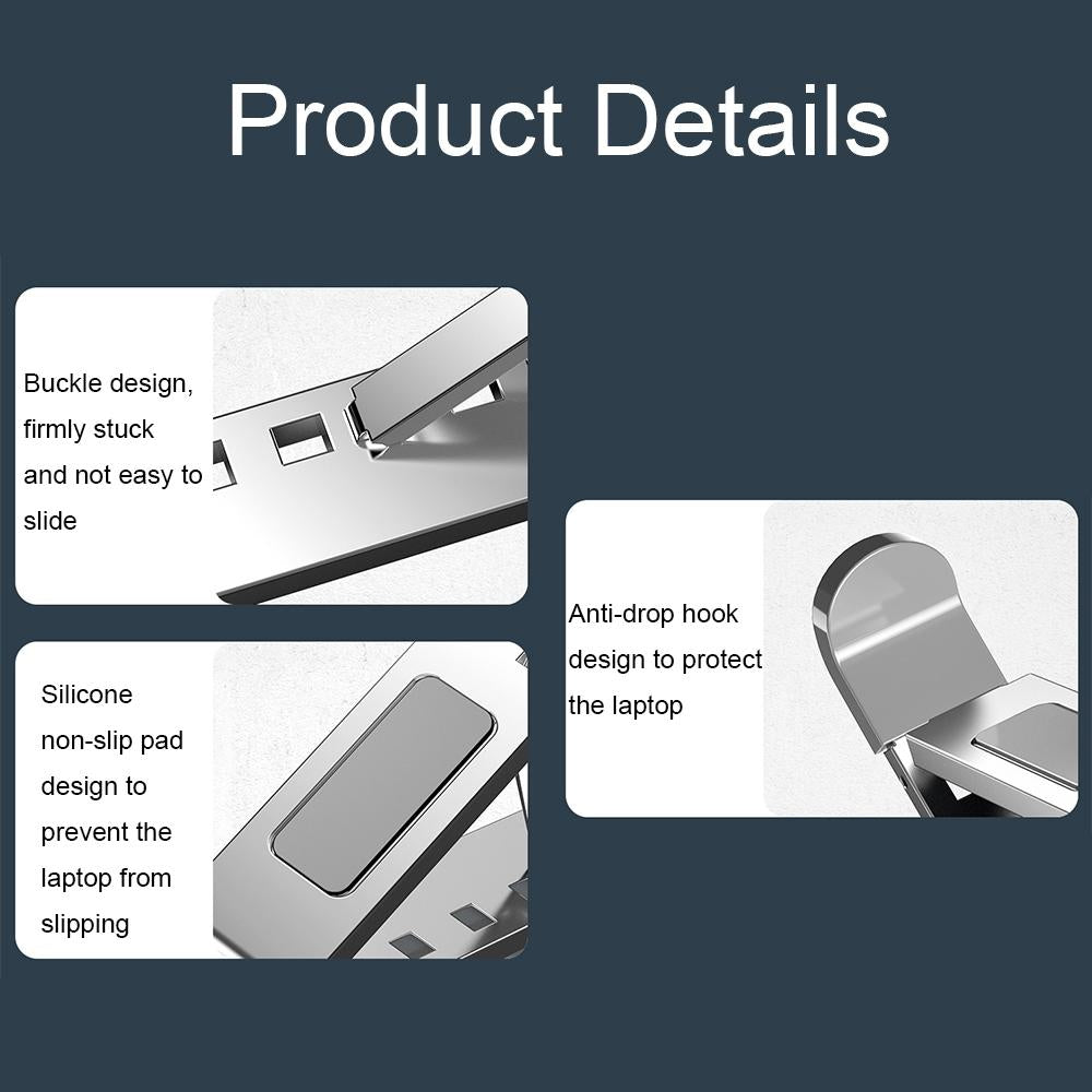 Foldable Aluminum Laptop Stand With Heat Dissipation-1915197971662770180