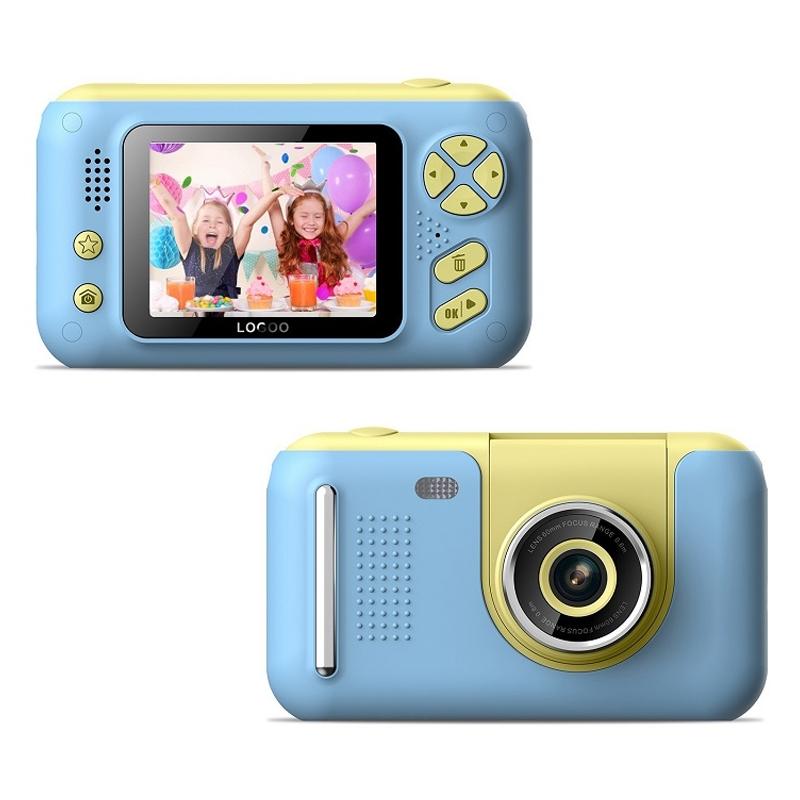 Kids Hd Reversible Camera - 2.4 Inch - Yellow / Blue-1915197849658855430
