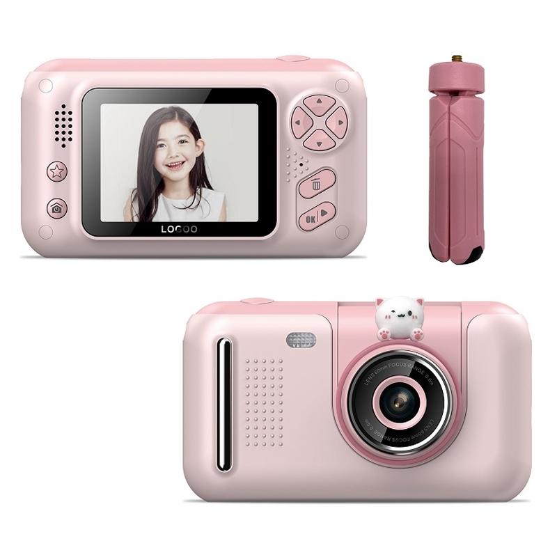 Reversible Hd Children'S Camera With Bracket - 2.4 Inch Pink-1915197998275629056