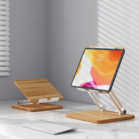 Adjustable Wooden Laptop Stand - Darkwood-1915196936886030337
