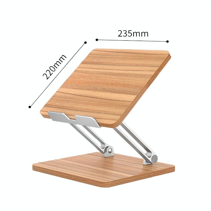 Adjustable Wooden Laptop Stand - Darkwood-1915196936886030338