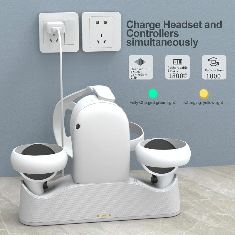 Meta Quest Magnetic Charger With Vr Grip-1922443395876392964