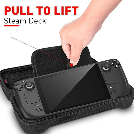 Steam Deck Handheld Console Storage Bag - Hard Eva Oxford Cloth - Black-1915196963310145537