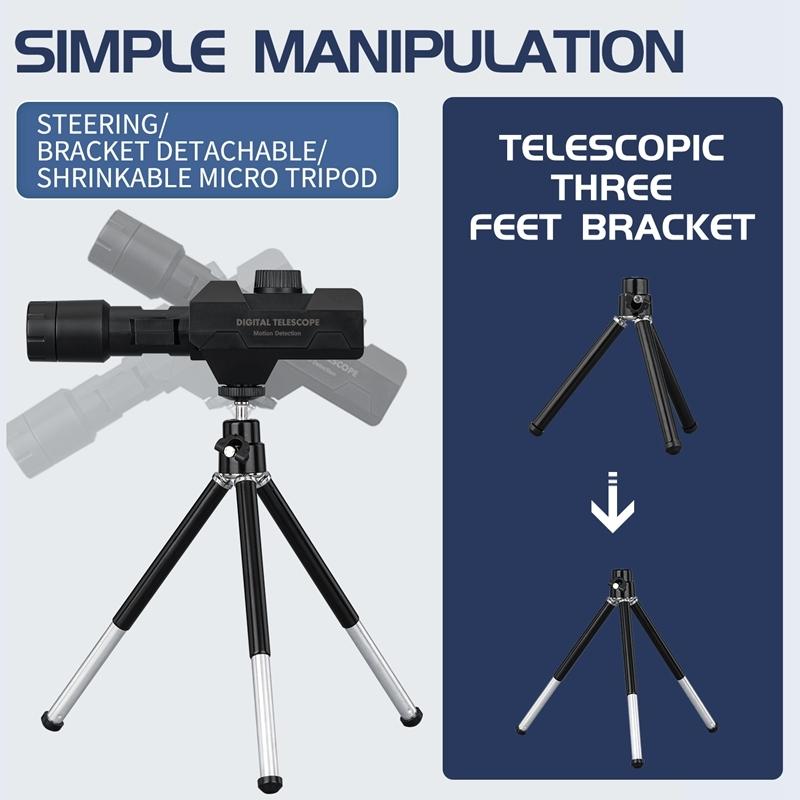 Wireless Motion Detection Monocular With Metal Tripod - 70X Magnification-1915197213542322180