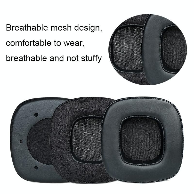 Breathable Headphone Covers - 1 Pair - Ice Silk Black-1915198314765225986