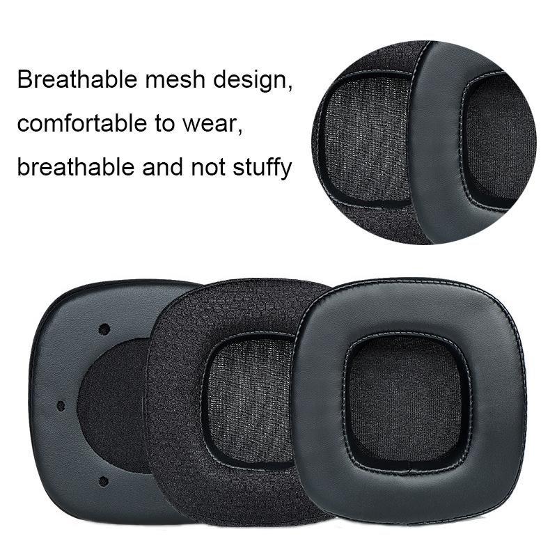 Breathable Headphone Covers For Xiberia S21 / T20 - Gray Leather 1 Pair-1915197818134466562