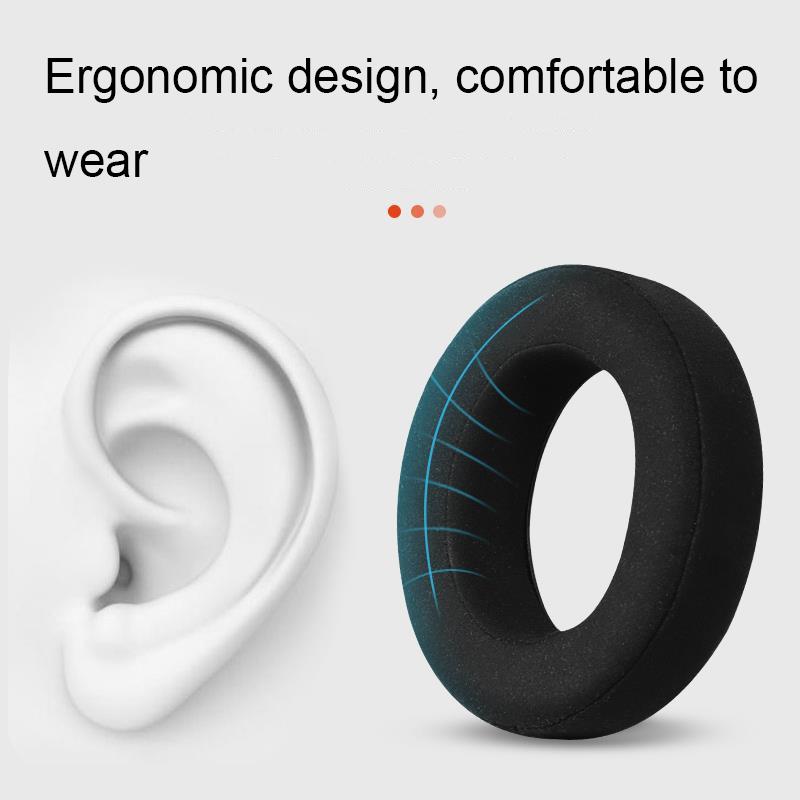 Breathable Leather Headset Cover For Focal Clear Mg Pro - Black Lambskin 2 Pack-1915197161209991172