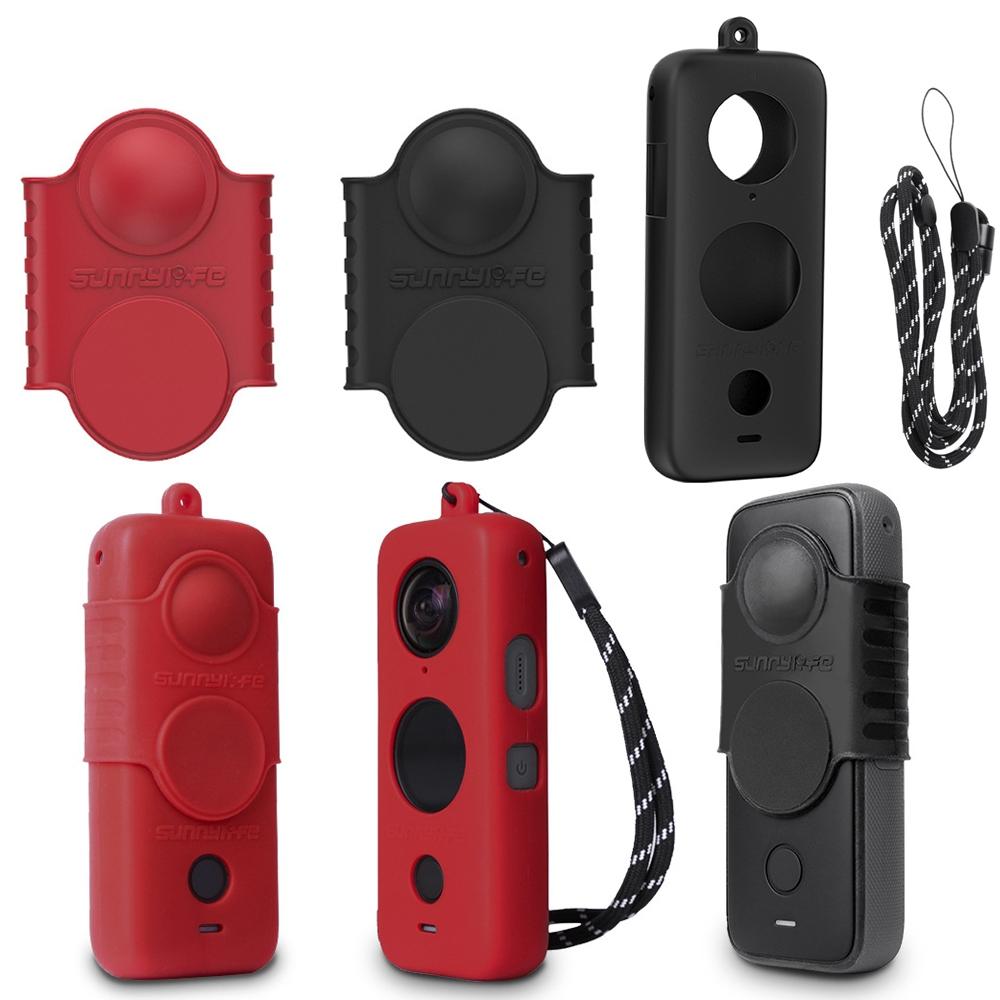 Silicone Protective Case For Insta360 One X2 With Red Lens Screen-1915198332452605953