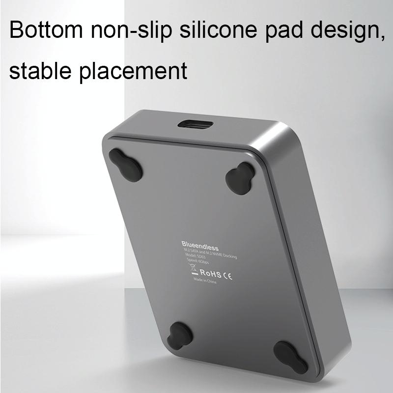 Dual Protocol M.2 Ssd Base For Sata / Nvme Drives Gray-1915196869605199877