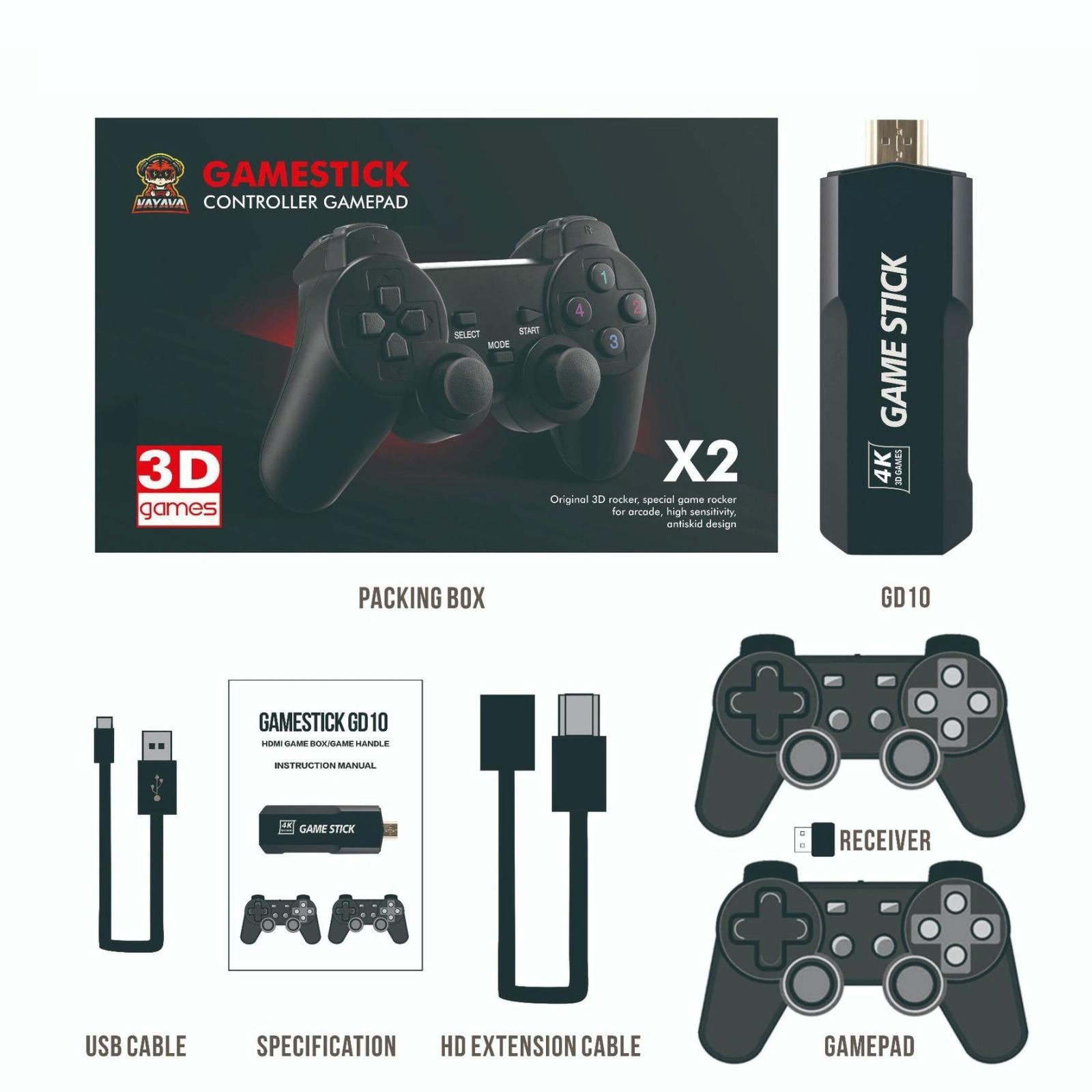 Wireless 4K Hd Tv Game Console With 30 000 Games - 64Gb Storage-1915197971817959425