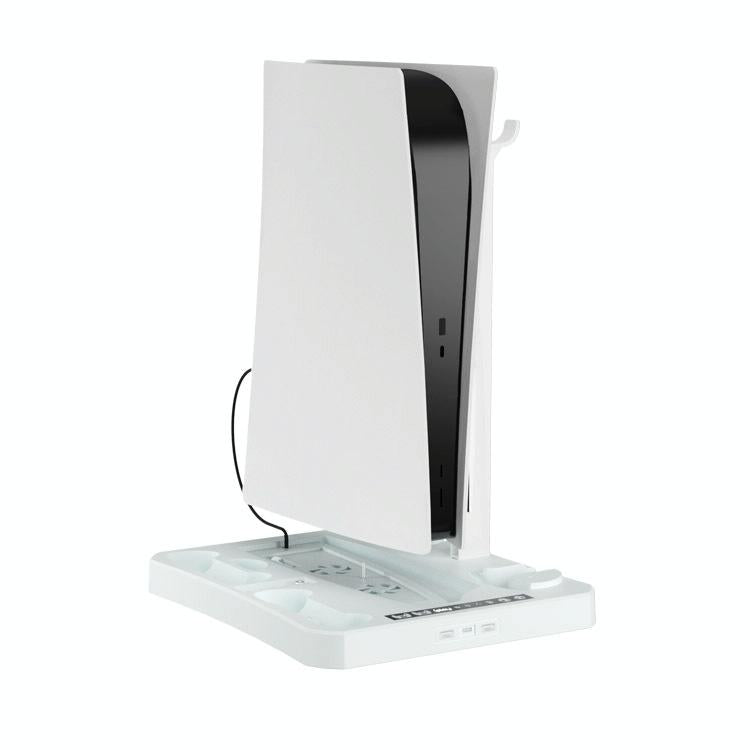 Multifunctional Cooling Base For Ps5 With Vr2 Handle Charging And Disc Storage Stand - White-1915196930066092033