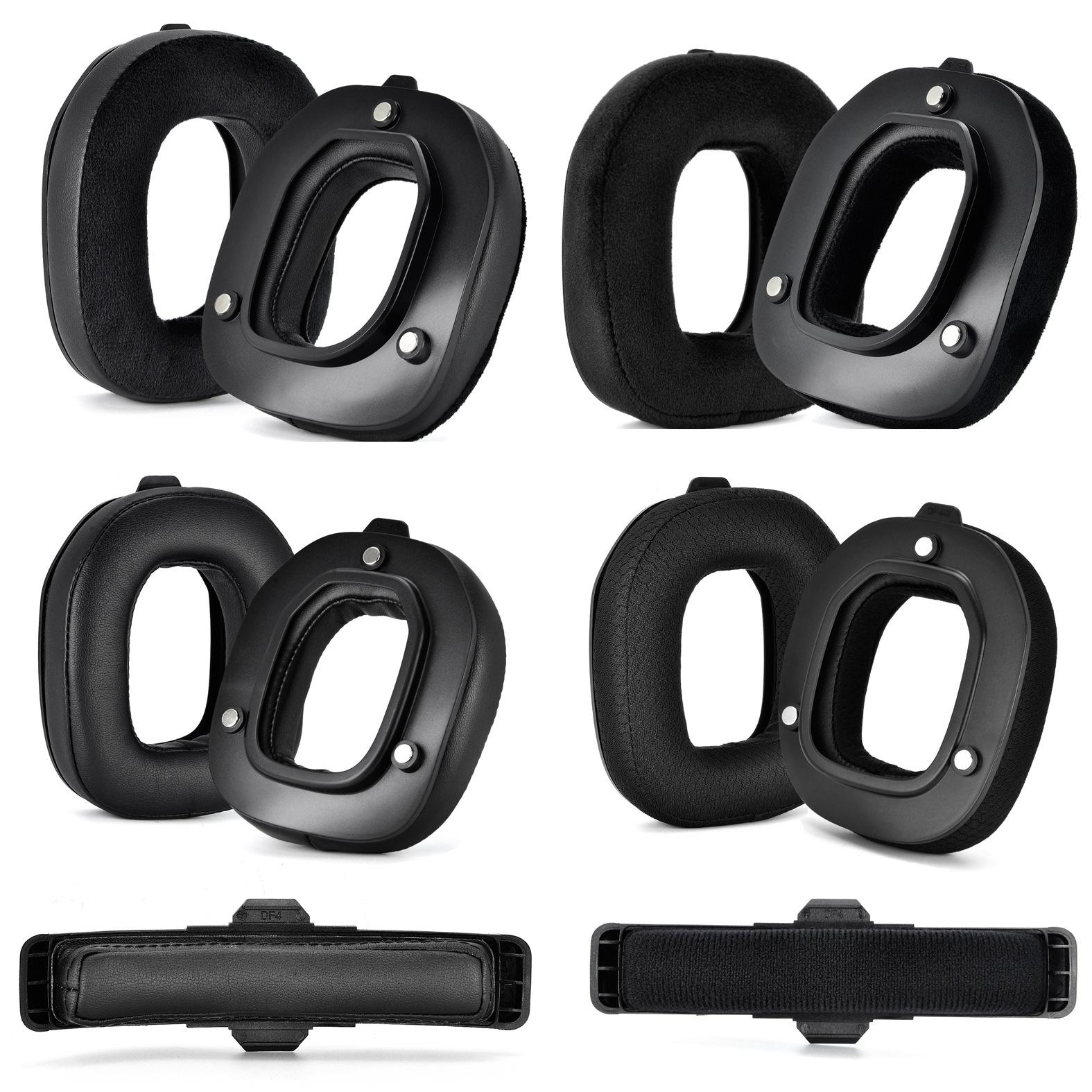 Logitech A50 Gen4 Headset Replacement Earmuffs - 2Pcs Leather & Velvet-1922443448191946753