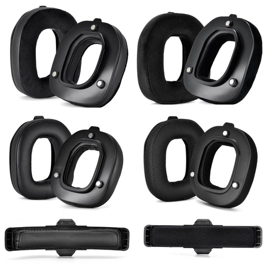 Logitech A50 Gen4 Headset Replacement Earmuffs - 2Pcs Leather & Velvet-1922443448191946753