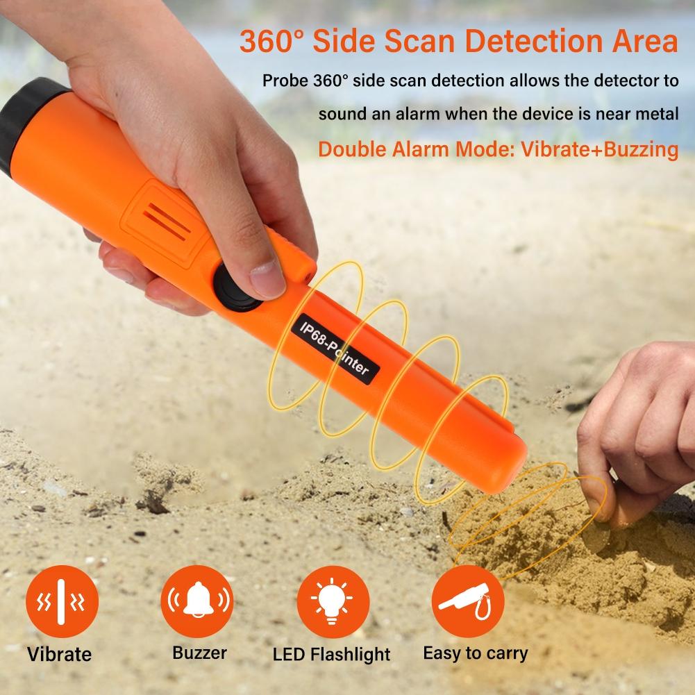 Waterproof Handheld Metal Detector With Positioning Stick - Ip68-1915197519818788870