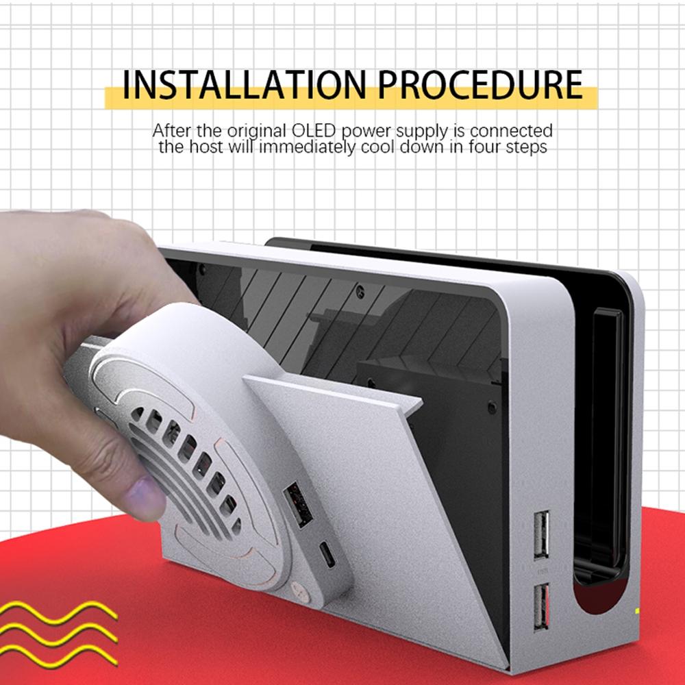 Oled Cooling Fan With Storage Base For Switch-1922443394349666309