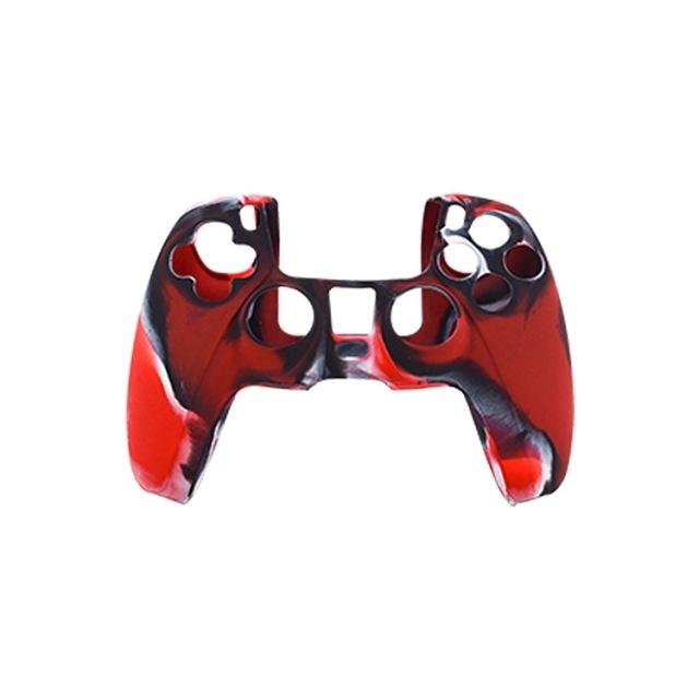 Camouflage Red Silicone Case For Ps5 Controller - Protective Cover-1915197451837509632