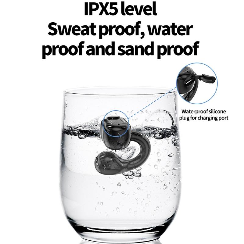 Waterproof Bluetooth Earphones With Ear Clip - M10-1915198110737502212