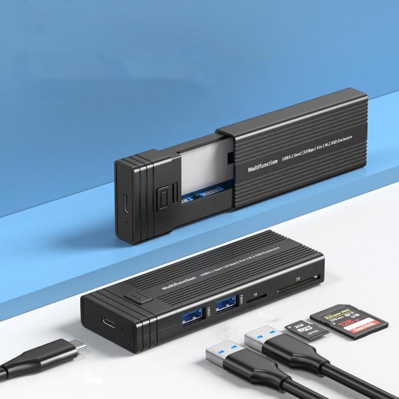 Multi-Functional M.2 Ssd Enclosure With Usb Hub-1915196945354330119