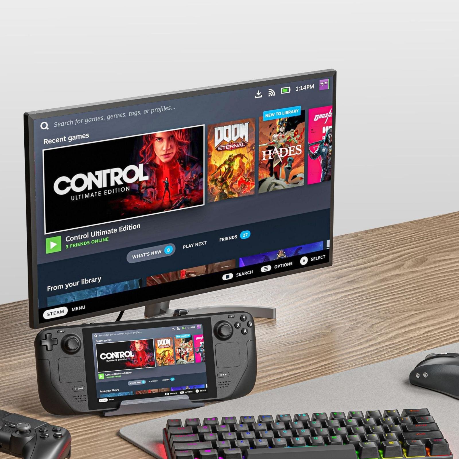 6-In-1 Docking Station For Steam Deck With Hdmi Rj45 Usb 3.0 Usb-C Pd 100W-1915197237491798022