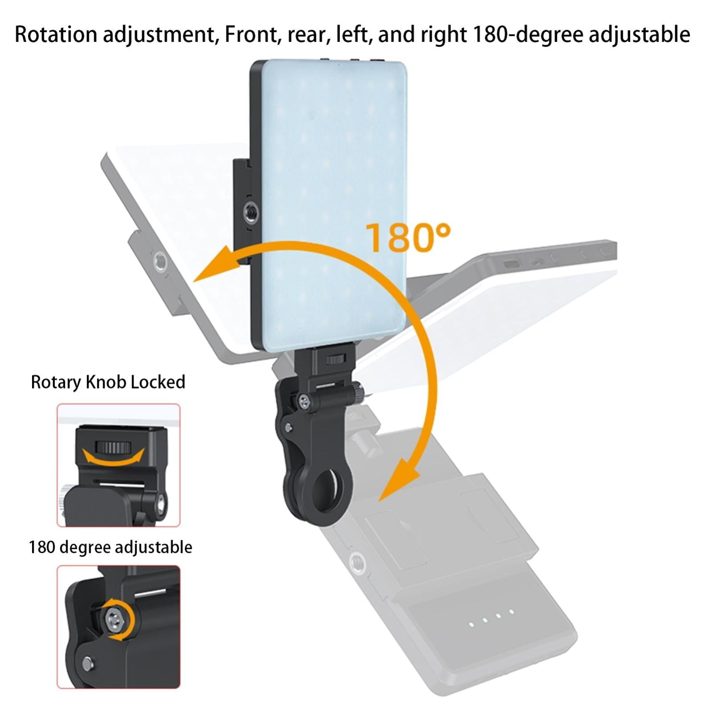5W Mobile Phone Fill Light With Screen For Live Broadcast And Pocket Light-1915198359304540164