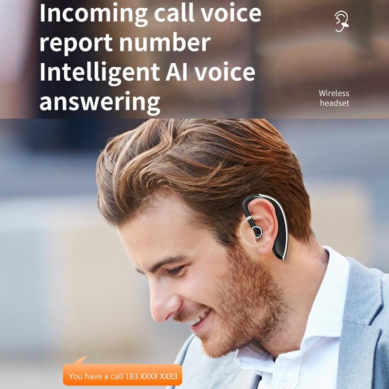 Universal Bluetooth Earphone - Single-Ear Rotating Black / White-1915196828530380804