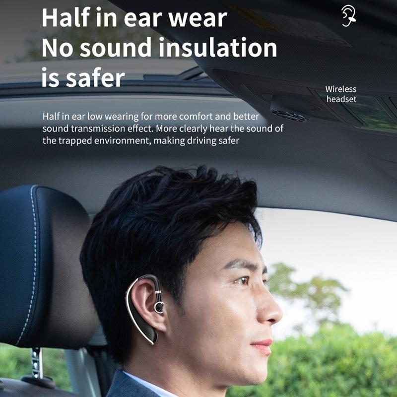 Universal Bluetooth Earphone - Single-Ear Rotating Black / White-1915196828530380805