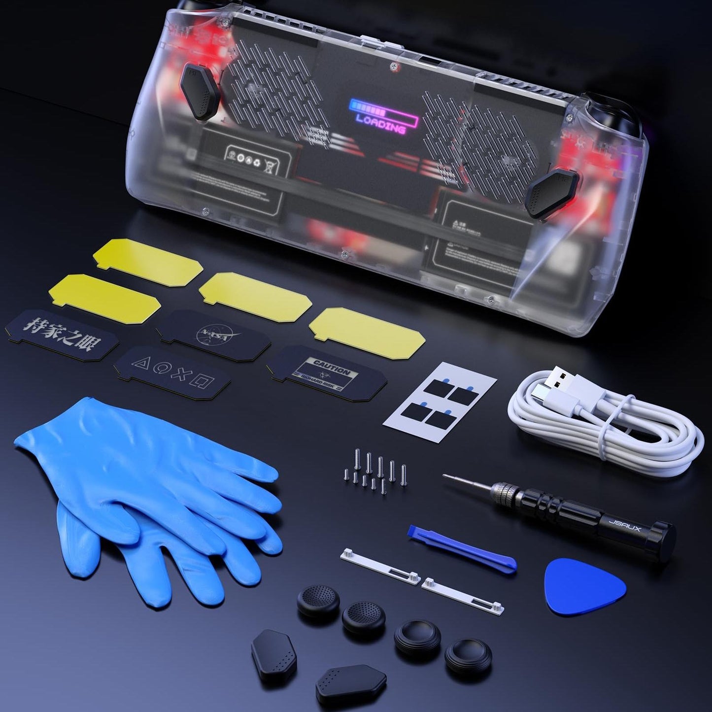 Jsaux Rgb Transparent Back Plate For Asus Rog Ally Console With Tool-1915198415831175169