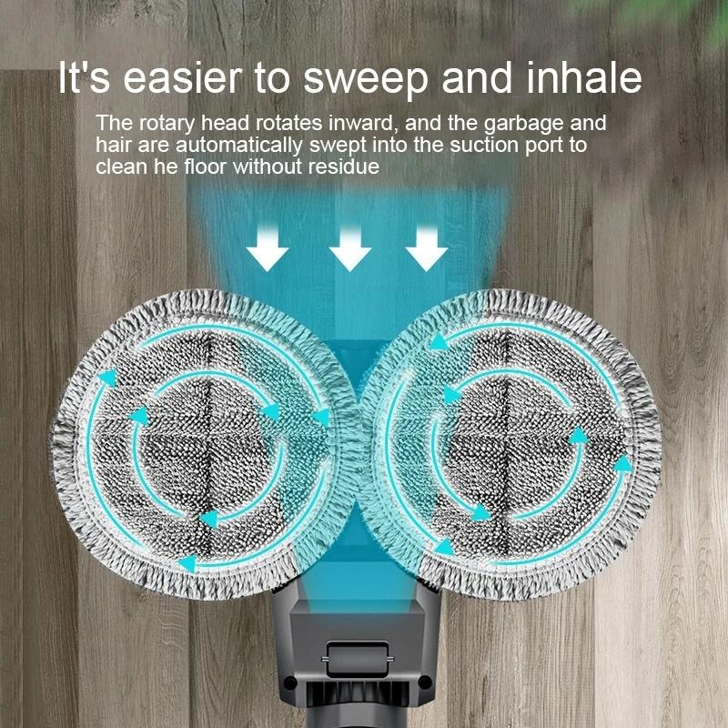 Electric Wet Dry Mopping Head With Water Tank For Dyson V15 - 6Pcs Rag-1915198253494833158