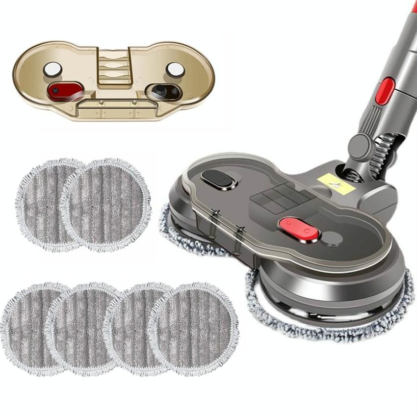 Electric Wet Dry Mopping Head With Water Tank For Dyson V15 - 6Pcs Rag-1915198253494833160